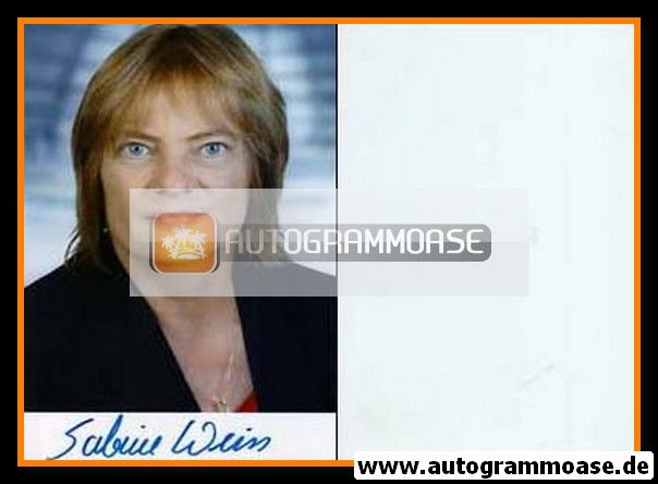 Autogramm Politik | CDU | Sabine WEISS | 2000er Foto (Portrait Color)
