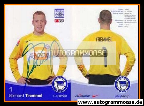 Autogramm Fussball | Hertha BSC Berlin | 2004 | Gerhard TREMMEL