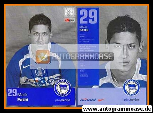 Autogramm Fussball | Hertha BSC Berlin | 2005 | Malik FATHI