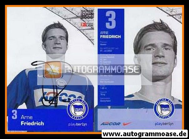 Autogramm Fussball | Hertha BSC Berlin | 2005 | Arne FRIEDRICH
