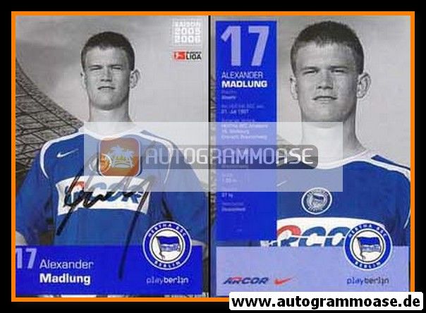 Autogramm Fussball | Hertha BSC Berlin | 2005 | Alexander MADLUNG