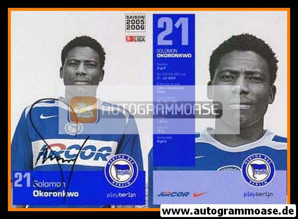 Autogramm Fussball | Hertha BSC Berlin | 2005 | Solomon OKORONKWO