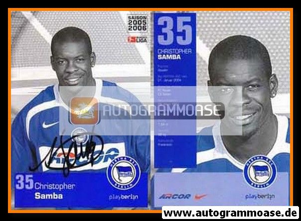 Autogramm Fussball | Hertha BSC Berlin | 2005 | Christopher SAMBA