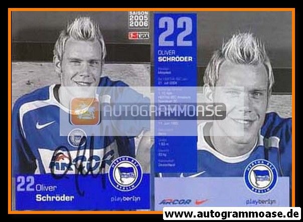 Autogramm Fussball | Hertha BSC Berlin | 2005 | Oliver SCHRÖDER