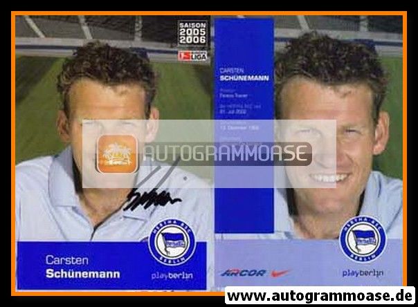 Autogramm Fussball | Hertha BSC Berlin | 2005 | Carsten SCHÜNEMANN