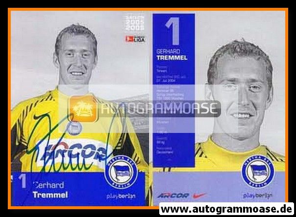 Autogramm Fussball | Hertha BSC Berlin | 2005 | Gerhard TREMMEL