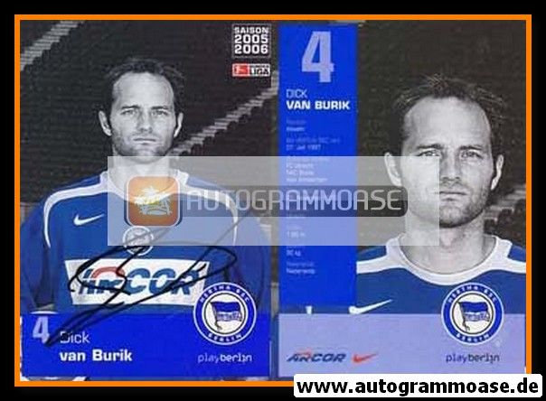 Autogramm Fussball | Hertha BSC Berlin | 2005 | Dick VAN BURIK