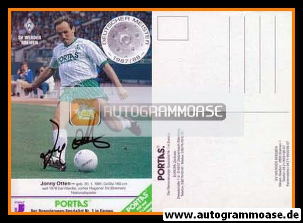 Autogramm Fussball | SV Werder Bremen | 1988 | Jonny OTTEN