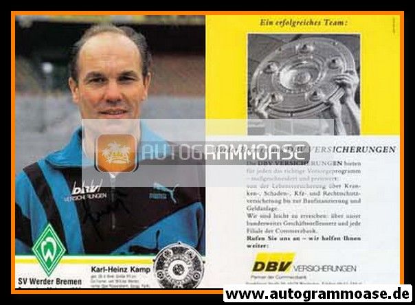 Autogramm Fussball | SV Werder Bremen | 1993 Meister | Karl-Heinz KAMP