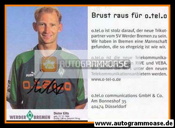 Autogramm Fussball | SV Werder Bremen | 1997 blau | Dieter EILTS