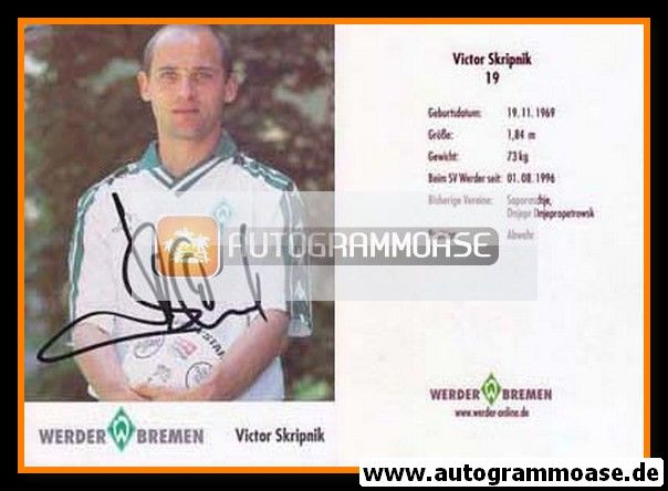 Autogramm Fussball | SV Werder Bremen | 2001 | Victor SKRIPNIK