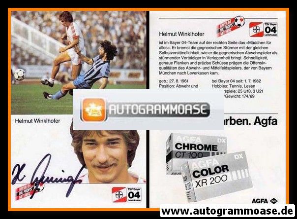 Autogramm Fussball | Bayer Leverkusen | 1984 | Helmut WINKLHOFER