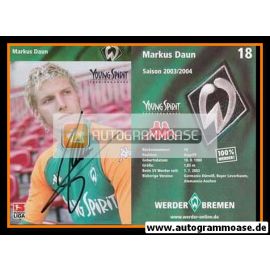 Autogramm Fussball | SV Werder Bremen | 2003 | Markus DAUN