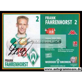 Autogramm Fussball | SV Werder Bremen | 2004 | Frank FAHRENHORST