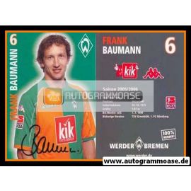Autogramm Fussball | SV Werder Bremen | 2005 | Frank BAUMANN