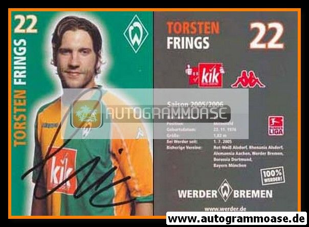 Autogramm Fussball | SV Werder Bremen | 2005 | Torsten FRINGS