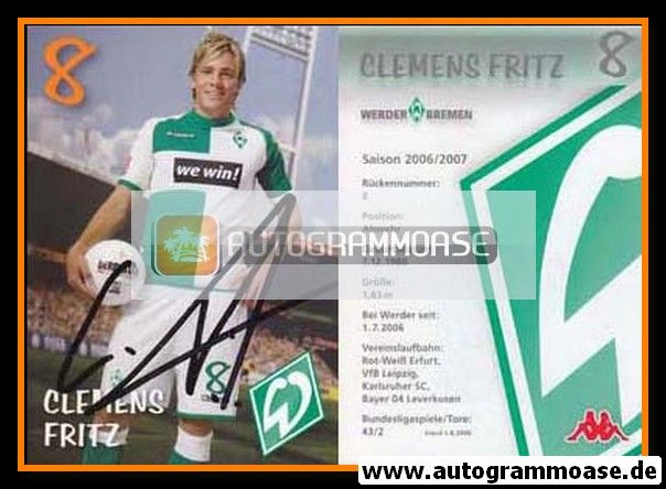 Autogramm Fussball | SV Werder Bremen | 2006 we win | Clemens FRITZ