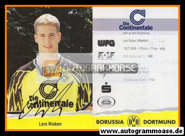 Autogramm Fussball | Borussia Dortmund | 1994 Continentale | Lars RICKEN