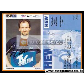 Autogramm Fussball | Hamburger SV | 2001 | Frank ADAM