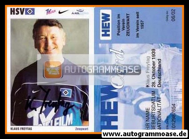 Autogramm Fussball | Hamburger SV | 2001 | Klaus FREYTAG