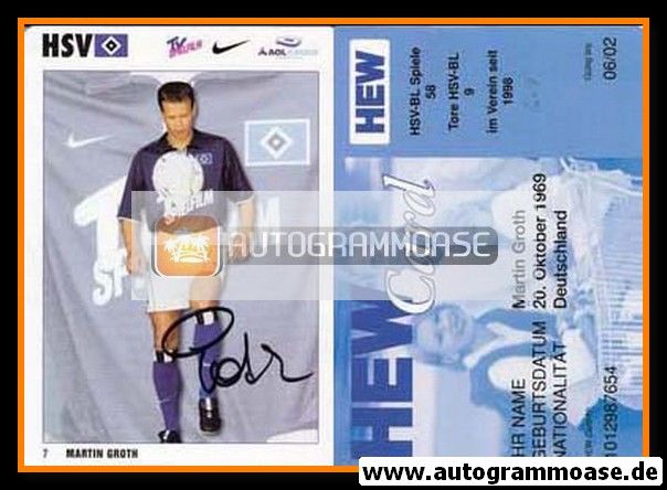 Autogramm Fussball | Hamburger SV | 2001 | Martin GROTH