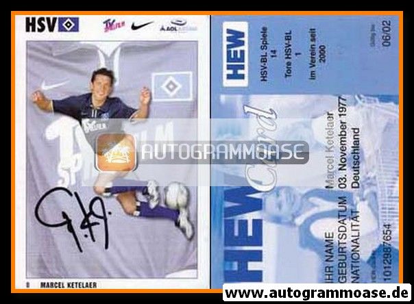 Autogramm Fussball | Hamburger SV | 2001 | Marcel KETELAER