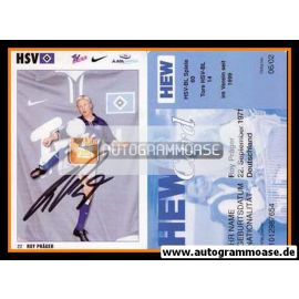 Autogramm Fussball | Hamburger SV | 2001 | Roy PRÄGER