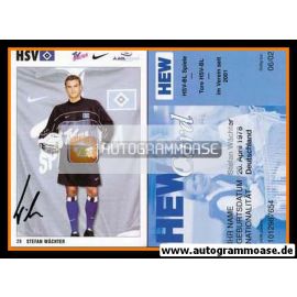 Autogramm Fussball | Hamburger SV | 2001 | Stefan WÄCHTER