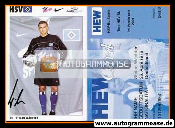 Autogramm Fussball | Hamburger SV | 2001 | Stefan WÄCHTER