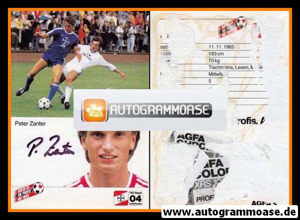 Autogramm Fussball | Bayer Leverkusen | 1985 | Peter ZANTER