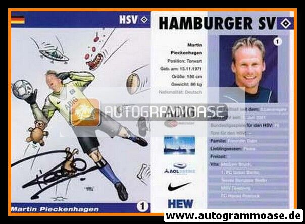 Autogramm Fussball | Hamburger SV | 2003 Comic | Martin PIECKENHAGEN