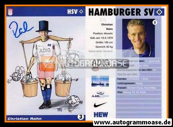 Autogramm Fussball | Hamburger SV | 2003 Comic | Christian RAHN