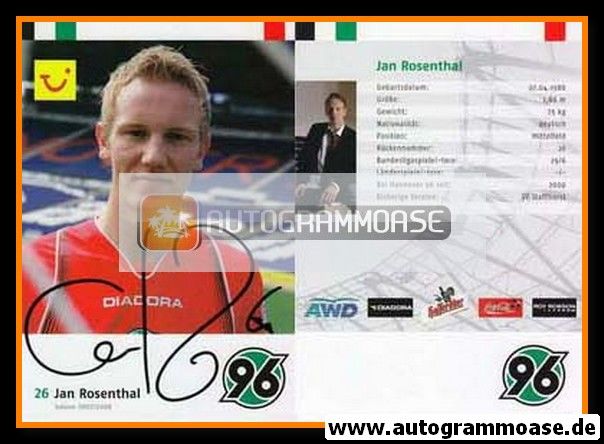 Autogramm Fussball | Hannover 96 | 2007 | Jan ROSENTHAL