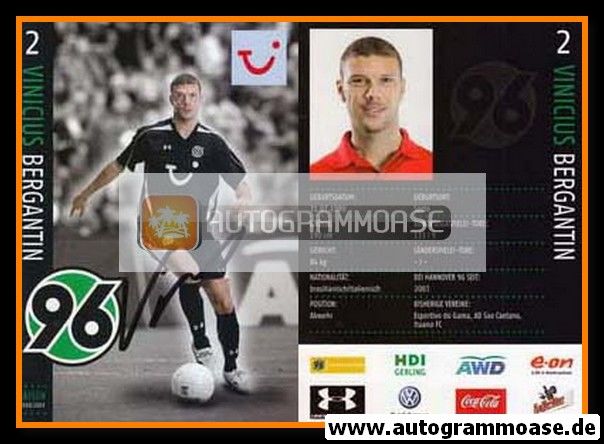 Autogramm Fussball | Hannover 96 | 2008 | Vinicius BERGANTIN