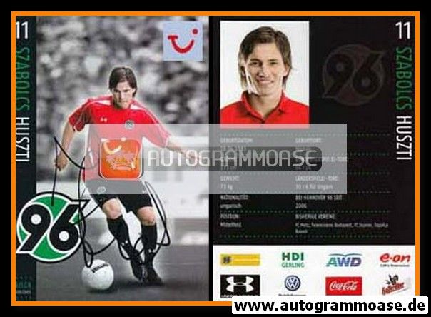 Autogramm Fussball | Hannover 96 | 2008 | Szabolcz HUSZTI