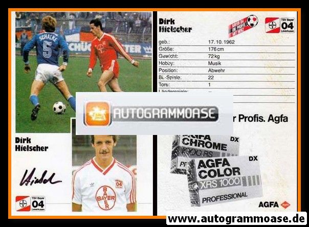 Autogramm Fussball | Bayer Leverkusen | 1986 | Dirk HIELSCHER