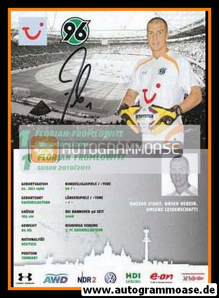 Autogramm Fussball | Hannover 96 | 2010 | Florian FROMLOWITZ
