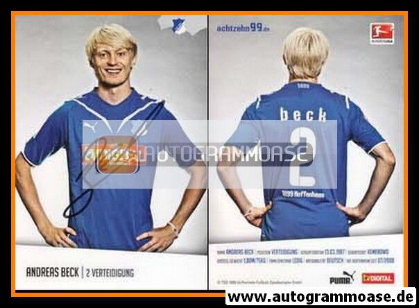 Autogramm Fussball | TSG 1899 Hoffenheim | 2010 | Andreas BECK