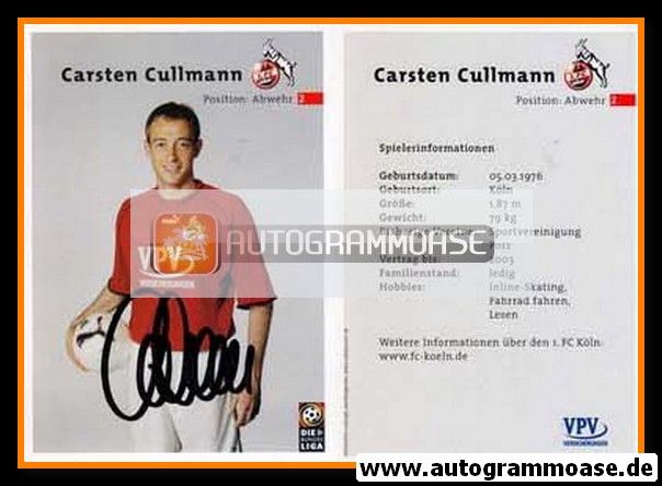 Autogramm Fussball | 1. FC Köln | 2001 | Carsten CULLMANN