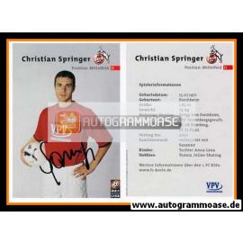 Autogramm Fussball | 1. FC Köln | 2001 | Christian SPRINGER