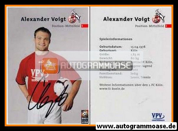 Autogramm Fussball | 1. FC Köln | 2001 | Alexander VOIGT