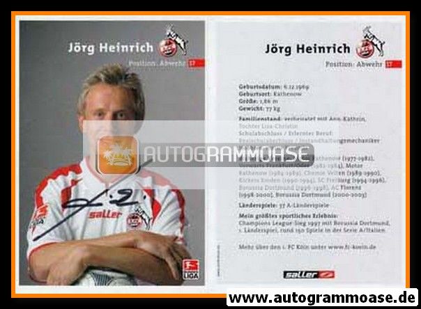Autogramm Fussball | 1. FC Köln | 2003 | Jörg HEINRICH
