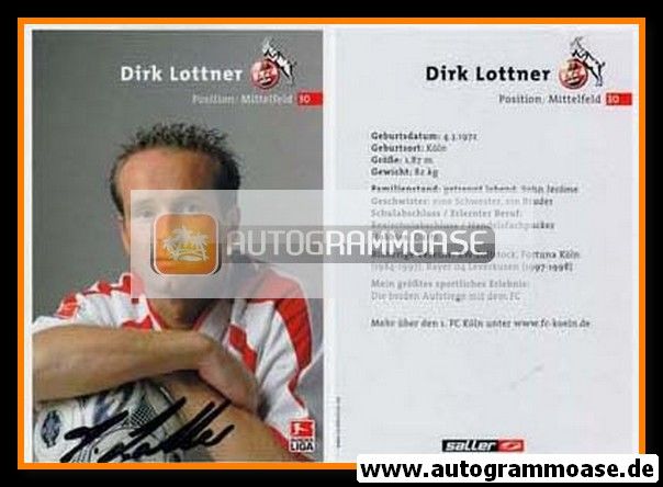 Autogramm Fussball | 1. FC Köln | 2003 | Dirk LOTTNER