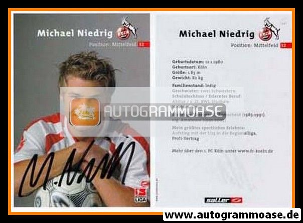 Autogramm Fussball | 1. FC Köln | 2003 | Michael NIEDRIG