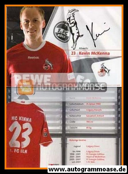 Autogramm Fussball | 1. FC Köln | 2008 | Kevin McKENNA