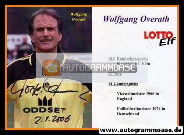 Autogramm Fussball | 2000er | Wolfgang OVERATH (Oddset)