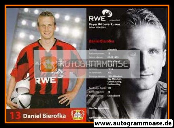 Autogramm Fussball | Bayer Leverkusen | 2004 | Daniel BIEROFKA