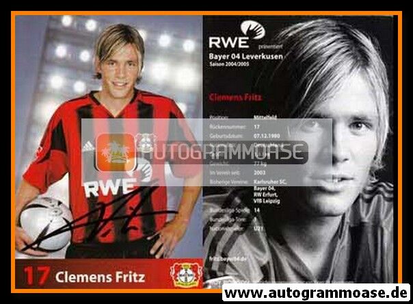 Autogramm Fussball | Bayer Leverkusen | 2004 | Clemens FRITZ