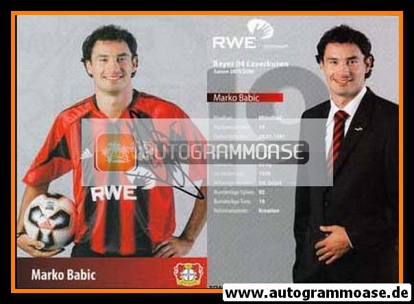 Autogramm Fussball | Bayer Leverkusen | 2005 | Marko BABIC