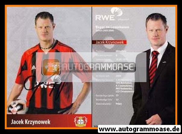 Autogramm Fussball | Bayer Leverkusen | 2005 | Jacek KRZYNOWEK